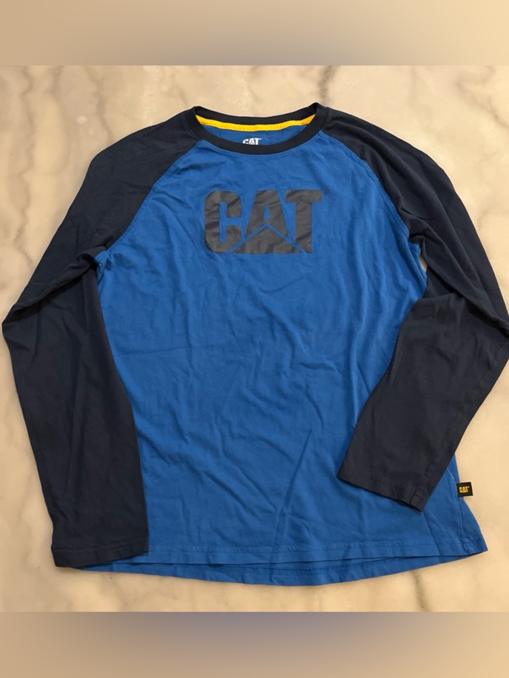 CAT Boys' Blue & Navy Long Sleeve Raglan Tee
